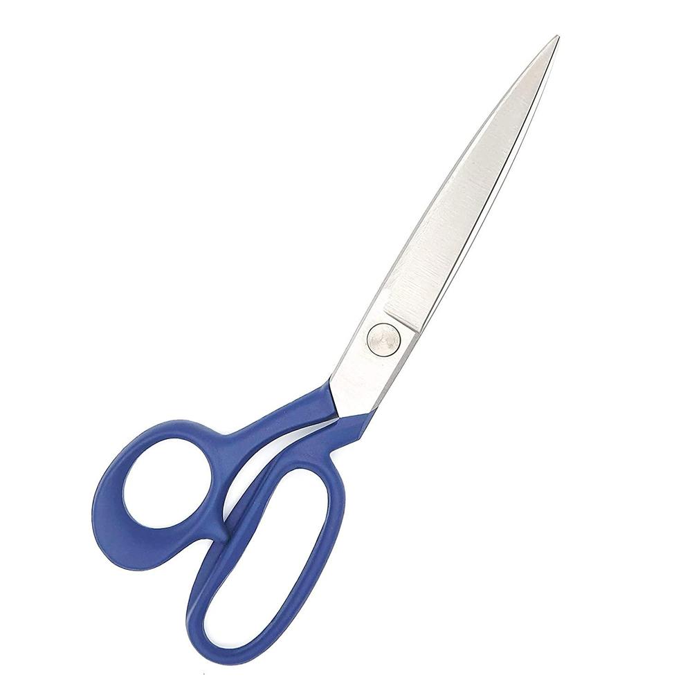 Nůžky na technické tkaniny-celokovové (modré); mikrozoubky; ROBUSO