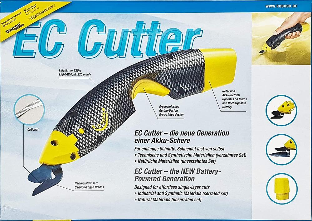 EC CUTTER - aku nůžky - set na technické tkaniny, mikrozoubky