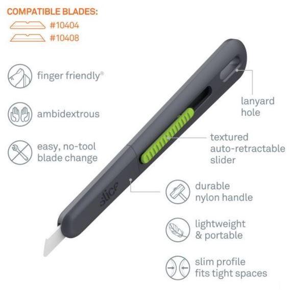 Bezpečnostní nůž automatický, keramický Slim pen, SLICE
