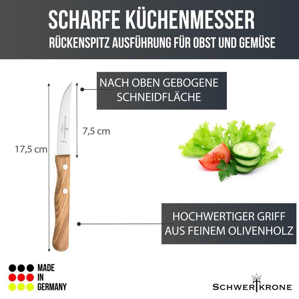 Nůž na ovoce a zeleninu; Německé kvality Schwertkrone Solingen