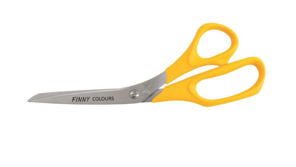 Nůžky rovné-plast.rukojeť (žluté); Kretzer Solingen FINNY