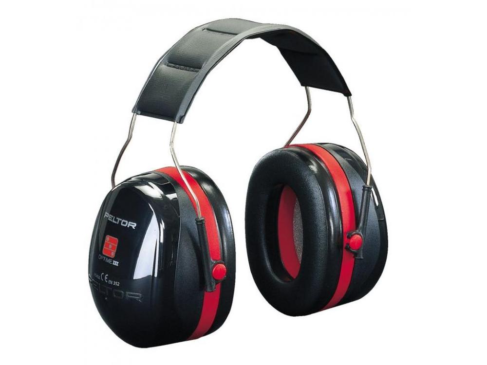 Střelecká sluchátka 3M Peltor OPTIME III, SNR 35 dB, černo-červené