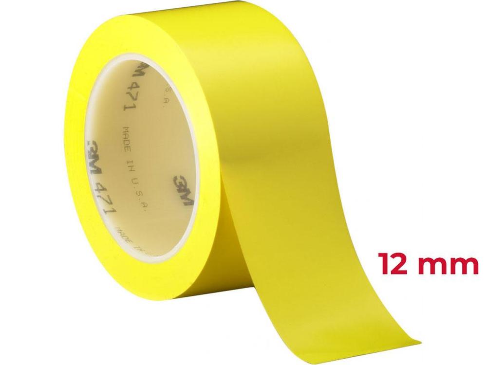 Žlutá označovací vinylová páska 3M, šířka 12mm, návin 33m