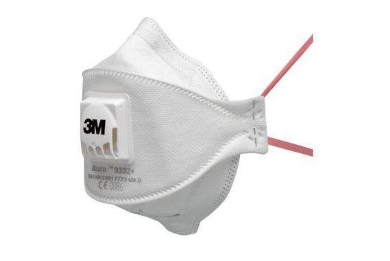 Respirátor 3M Aura FFP2, filtrační polomaska s ventilkem, třída ochrany FFP3