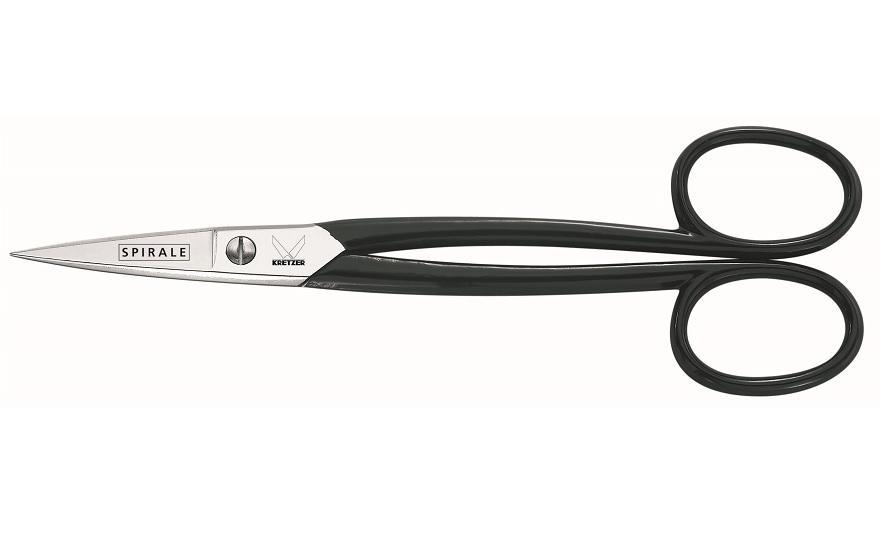 Nůžky rovné-celokovové, (černé); Kretzer Solingen SPIRALE
